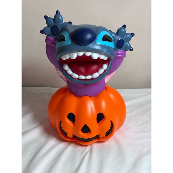 Disney Disneyland Stitch Light-Up Jack-o'-Lantern, Lilo & Stitch Halloween Decor - Picture 1 of 8
